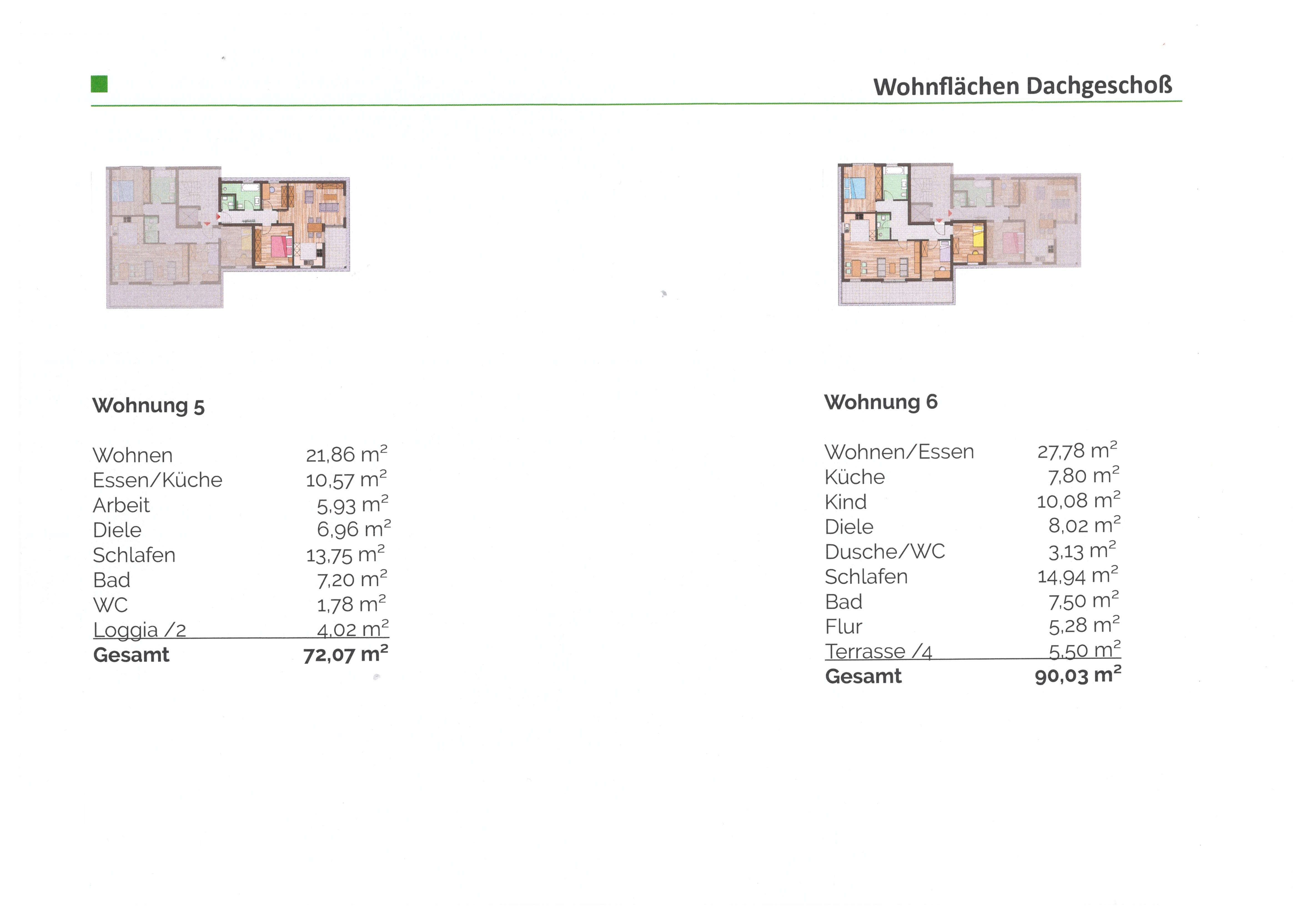 Dachgeschoß Wfl.